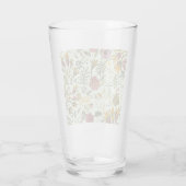 Waterverf Bloemen Bijen Elegant Modern Glas (Achterkant)