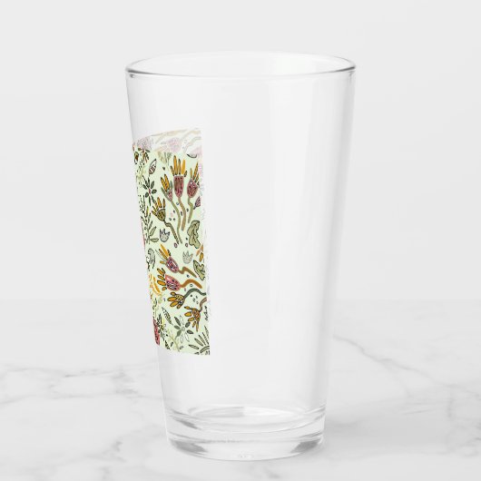 Waterverf Bloemen Bijen Elegant Modern Glas (Links)
