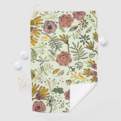 Waterverf Bloemen Bijen Elegant Modern Golfhanddoek (Insitu)