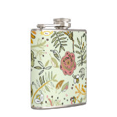 Waterverf Bloemen Bijen Elegant Modern Heupfles (Rechts)