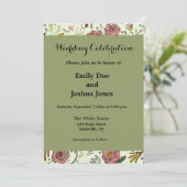 Waterverf Bloemen Bijen Elegant Modern Kaart (Staand voorkant)