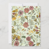 Waterverf Bloemen Bijen Elegant Modern Kaart (Achterkant)