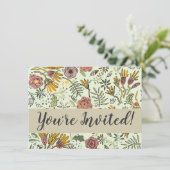 Waterverf Bloemen Bijen Elegant Modern Kaart (Staand voorkant)