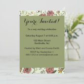 Waterverf Bloemen Bijen Elegant Modern Kaart (Staand voorkant)