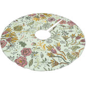 Waterverf Bloemen Bijen Elegant Modern Kerstboom Rok (Gekanteld)