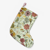 Waterverf Bloemen Bijen Elegant Modern Kleine Kerstsok (Voorkant (Hangend))