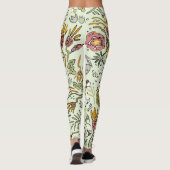 Waterverf Bloemen Bijen Elegant Modern Leggings (Achterkant)