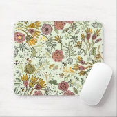 Waterverf Bloemen Bijen Elegant Modern Muismat (Met muis)