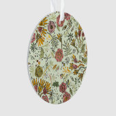 Waterverf Bloemen Bijen Elegant Modern Ornament (voorkant)