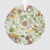 Waterverf Bloemen Bijen Elegant Modern Ornament (achterkant)