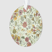 Waterverf Bloemen Bijen Elegant Modern Ornament (voorkant)