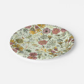 Waterverf Bloemen Bijen Elegant Modern Papieren Bordje (Gekanteld)