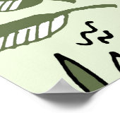 Waterverf Bloemen Bijen Elegant Modern Poster (Hoek)