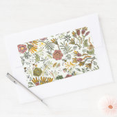 Waterverf Bloemen Bijen Elegant Modern Rechthoekige Sticker (Envelop)