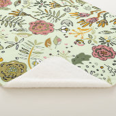 Waterverf Bloemen Bijen Elegant Modern Sherpa Deken (3/4)