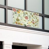 Waterverf Bloemen Bijen Elegant Modern Spandoek (Buitenkant Gebouw)