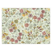 Waterverf Bloemen Bijen Elegant Modern Tafelkleed (Voorkant (Horizontaal))