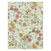 Waterverf Bloemen Bijen Elegant Modern Tafelkleed (Voorkant)