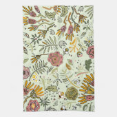 Waterverf Bloemen Bijen Elegant Modern Theedoek (Verticaal)