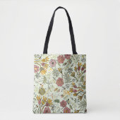 Waterverf Bloemen Bijen Elegant Modern Tote Bag (Voorkant)