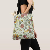 Waterverf Bloemen Bijen Elegant Modern Tote Bag (Dichtbij)