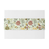 Waterverf Bloemen Bijen Elegant Modern Uitnodigingen Wikkel (Achterkant Voorbeeld)