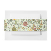 Waterverf Bloemen Bijen Elegant Modern Uitnodigingen Wikkel (Voorkant Voorbeeld)