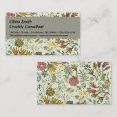 Waterverf Bloemen Bijen Elegant Modern Visitekaartje (Voorkant / Achterkant)