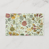 Waterverf Bloemen Bijen Elegant Modern Visitekaartje (Achterkant)