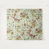 Waterverf Bloemen Bijen Elegant Modern Wandkleed (Voorkant (horizontaal))