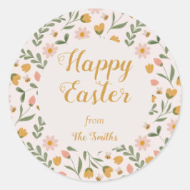 Waterverf Bloemen & Bijen Lente Paas Sticker