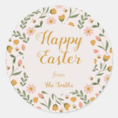 Waterverf Bloemen & Bijen Lente Paas Sticker (Voorkant)