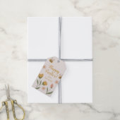 Waterverf Bloemen & Bijen Lente Pasen Cadeaulabel (Met Touw)