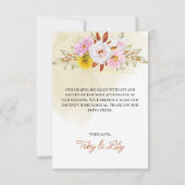 Waterverf Bloemen Bladeren Bedankkaart (Achterkant)