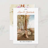 Waterverf Bloemen Bladeren Bedankkaart (Voorkant / Achterkant)