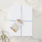 Waterverf Bloemen Bladeren Cadeaulabel (Met Touw)