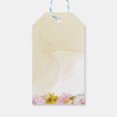 Waterverf Bloemen Bladeren Cadeaulabel (Achterkant)