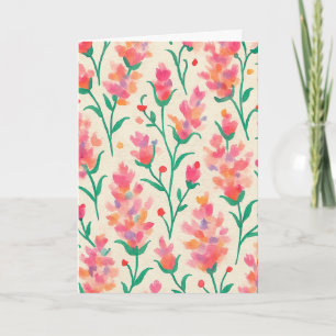 Waterverf Bloemen Blanco Groeten Kaart