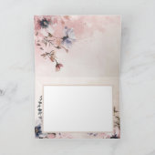 Waterverf Bloemen Blank Bedankkaart (Binnen)