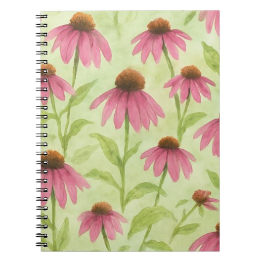 Waterverf Bloemen Blank Tijdschrift Notitieboek (Voorkant)