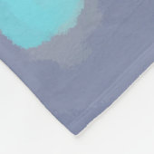 Waterverf Bloemen blauwgroen Blauw Monogram Wilde  Fleece Deken (Hoek)