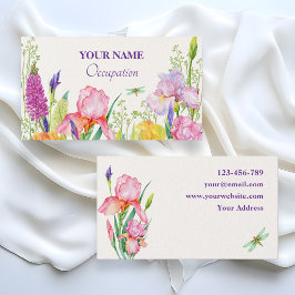 Waterverf bloemen bloeien visitekaartje