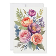  Waterverf Bloemen Bloemen Assortiment Boeket