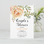 Waterverf Bloemen Bloemen Bloemen Bruiloft Koppels Kaart (Staand voorkant)