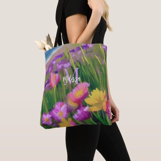 Waterverf bloemen bloemen bloemen  tote bag (Dichtbij)