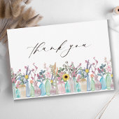 Waterverf Bloemen Bloemen Bloemen Tuin Bloeit Brui Bedankkaart