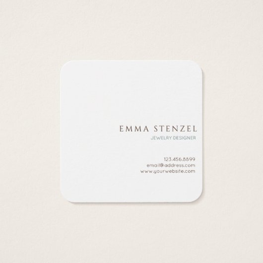 Waterverf Bloemen Bloemen Vierkant Visitekaartje (Achterkant)