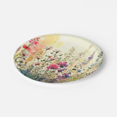 Waterverf Bloemen/Bloemenvelden Papieren Bordje (Gekanteld)