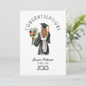 Waterverf Bloemen Blond Meisje Gefeliciteerd (Staand voorkant)