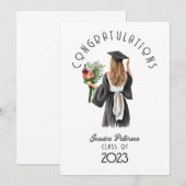 Waterverf Bloemen Blond Meisje Gefeliciteerd (Voorkant / Achterkant)